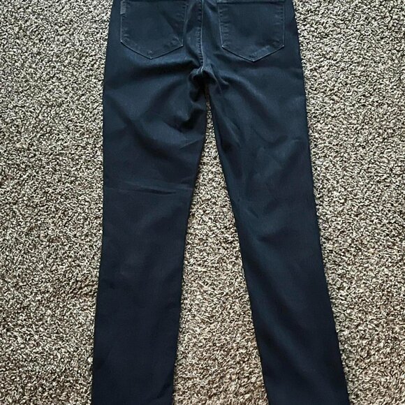 Dark Navy Blue PAIGE Hoxton Ankle Jeans Metallic Tux Stripe, Size 26 - Picture 8 of 8